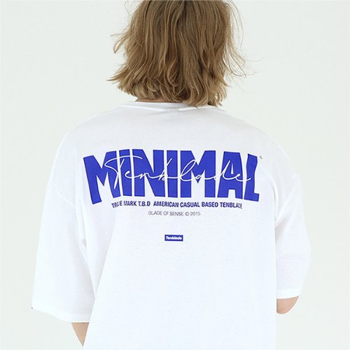 Over fit minimal graphic T-shirt-tai137ss-white