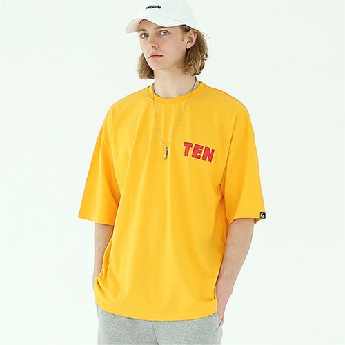 Over fit ten graphic T-shirt-tai132ss-yellow