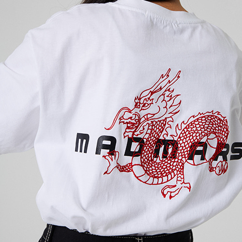 DRAGON EMBROIDERED T-SHIRT_WHITE