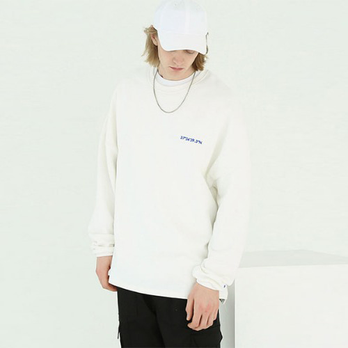 Over fit all hand logo sweat shirt_tai234mm_white