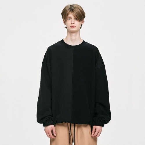 Panel Sweatshirt - Black/Black