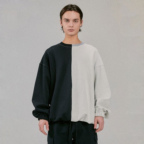 Panel Sweatshirt - Grey/Black