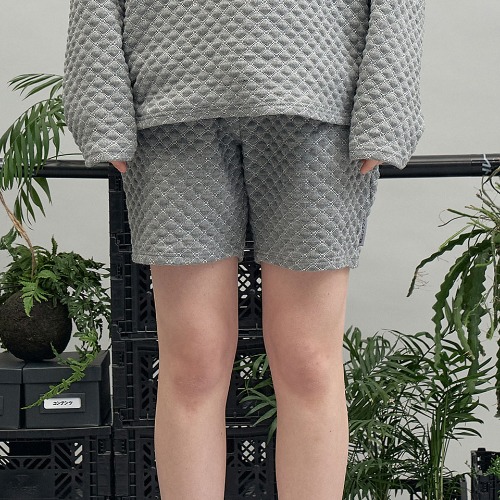 (4/3 예약배송) dia pattern shorts (gray)