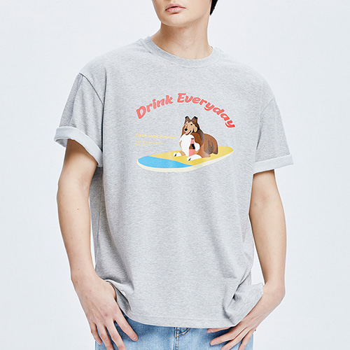 Surfing dogs T-Shirts (gray)