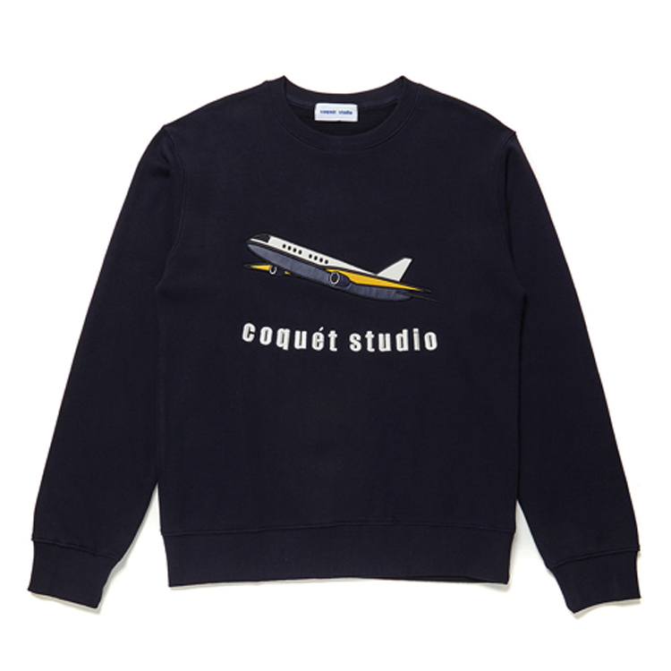 16FW COLLECTION AIRPLANE SWEAT SHIRT - NAVY
