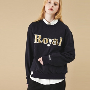 15 fw Royal sweatshirt - NAVY