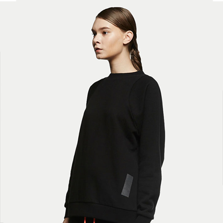 Overfit Tape Printed Sweatshirt - BLACK
