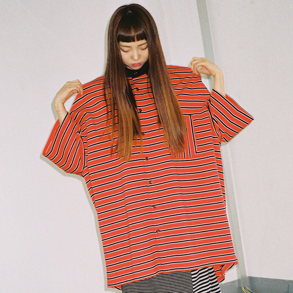 Over Stripe Shirt (Red)