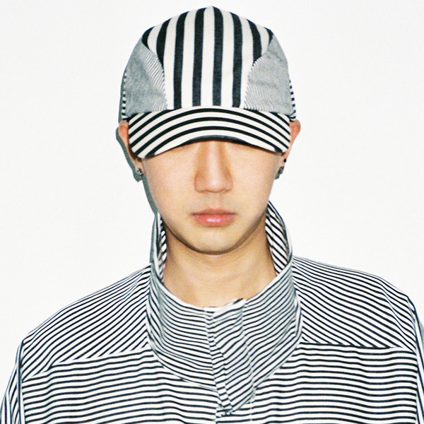 Stripe cap (Black/Ivory)