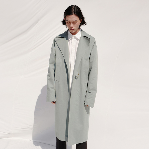 OVER FIT TRENCH COAT GREEN
