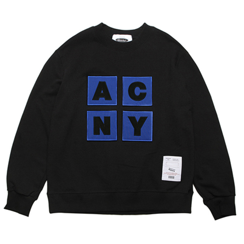ACNY 패치 스웨트 셔츠 (black)