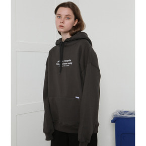 [로너] Please recycle hoodie-dark gray