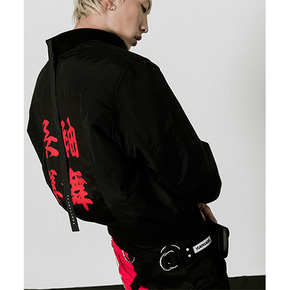 Oversize Shirt Jacket 01 Black/Red
