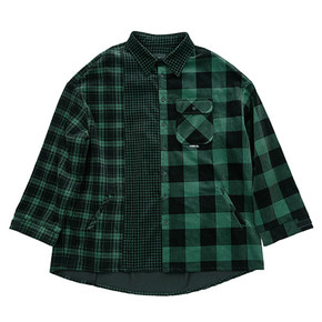Corduroy Check Shirt Outer [Green]