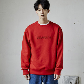 RELIEF EMBROIDERY SWEATSHIRTS_RED