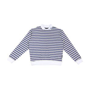 Stripe Pique Sweatshirt [Grey]