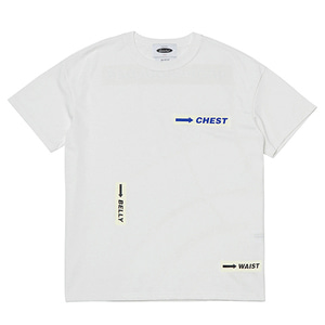 바디 로고 1/2 티셔츠 (white)