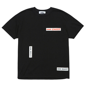 바디 로고 1/2 티셔츠 (black)