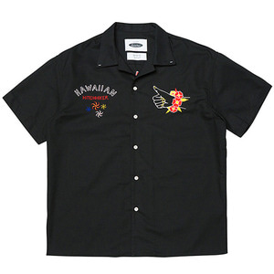 히치-하이커 오픈칼라 셔츠 (black)