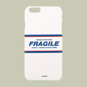 [로너] Line fragile case-white