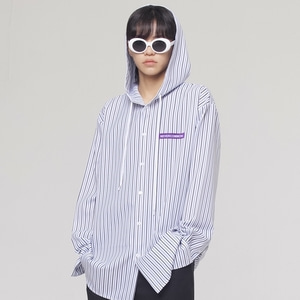 stripe hood shirt (white)