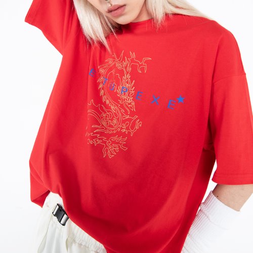 셋업이엑스이- Dragon T-shirt - red