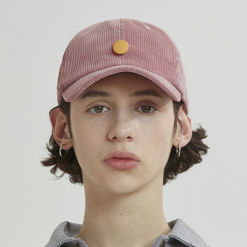 8s Corduroy Detachable Ball-cap (pink)