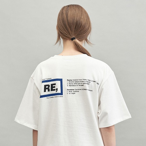 RE rectangle T-shirts (blue)