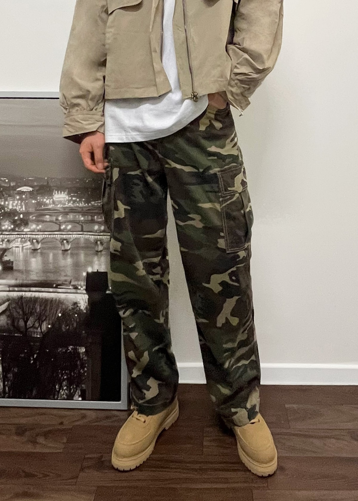 Military Cargo Semi Wide Pants (2 Color)