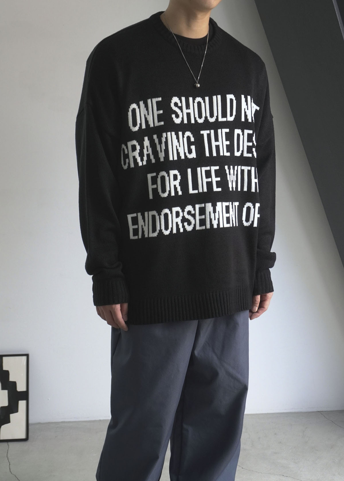 Over Lettering Round Knit (4Color)