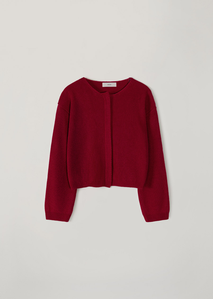 hidden crop cardigan | OHOTORO