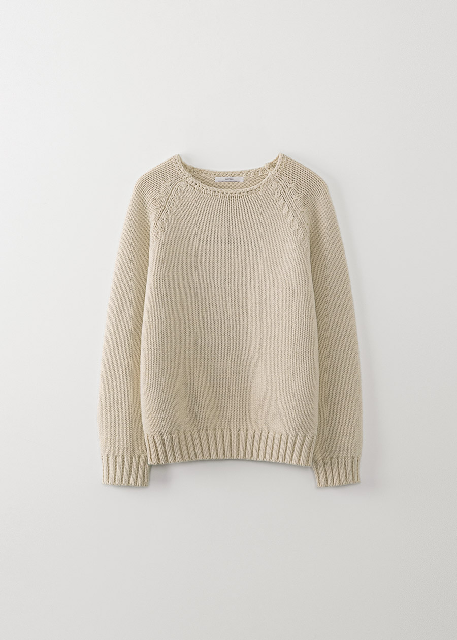トップス OHOTORO new bold raglan knit new bold raglan knit | OHOTORO