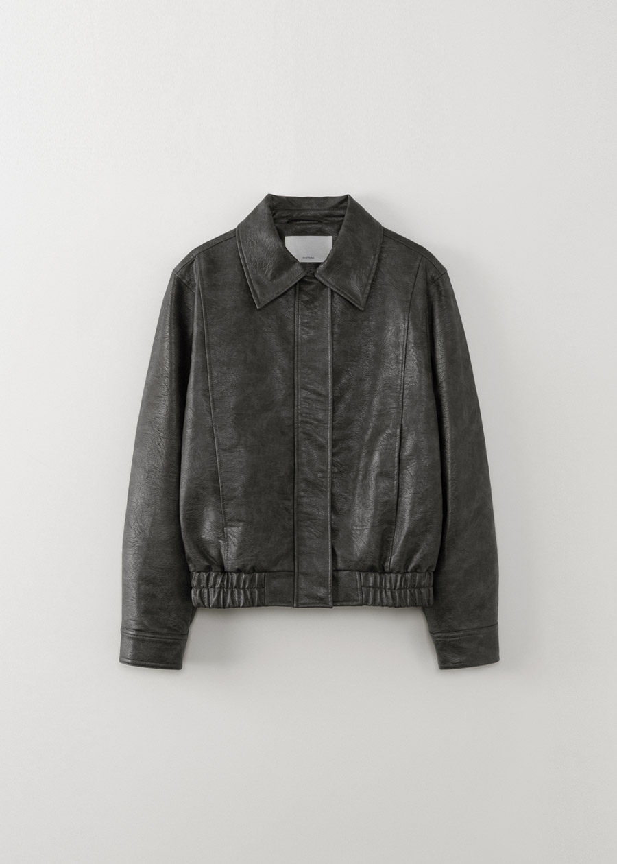 すす　OHOTORO Leather Shirt Jacket レザー ohotoro Leather Shirt Jacket - メルカリ