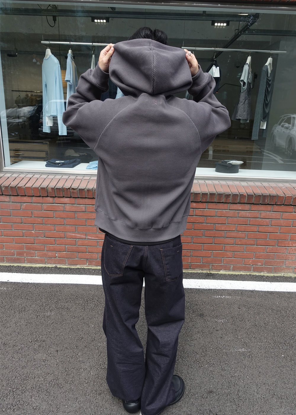 nap waffle zipper hoodie ohotoro パーカー nap waffle zipper hoodie | OHOTORO