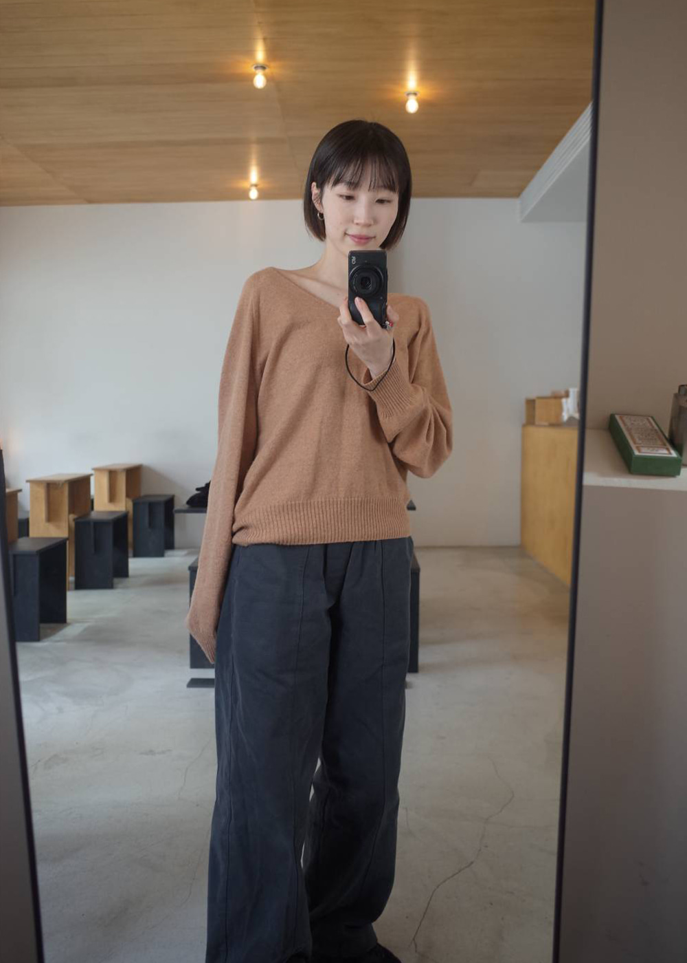 brushed slice cargo pants | OHOTORO