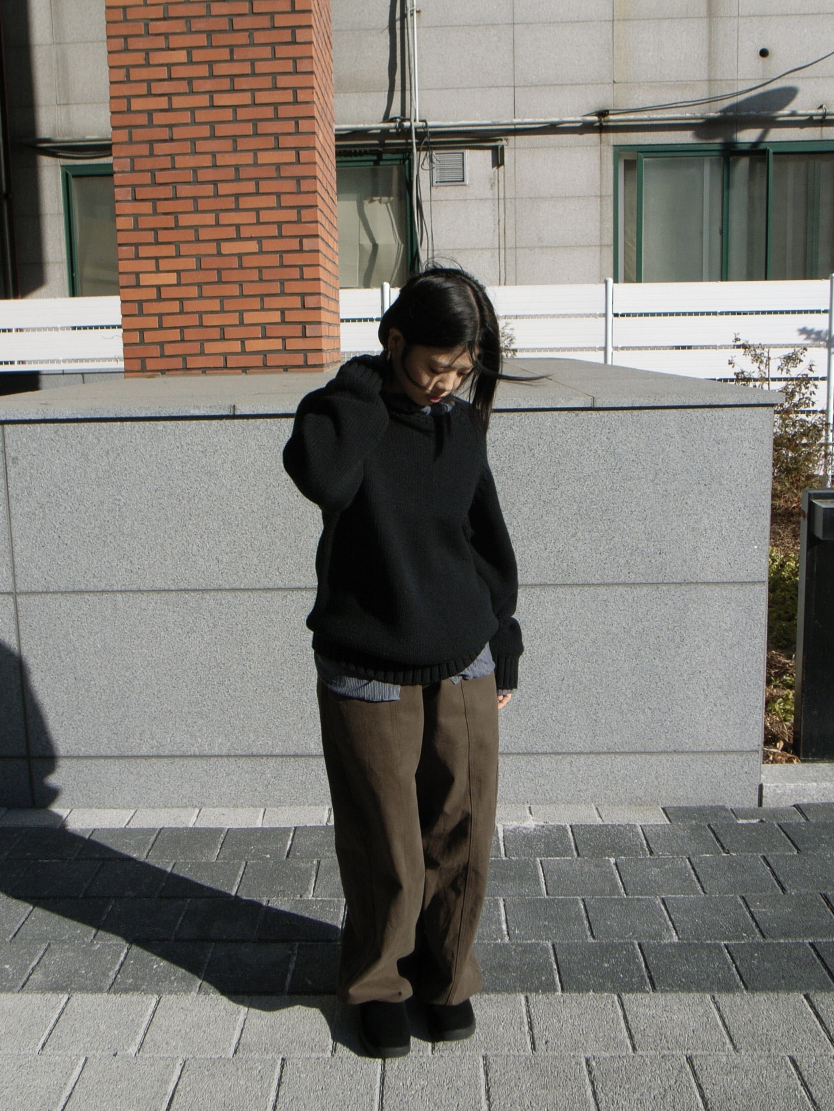 brushed slice cargo pants | OHOTORO