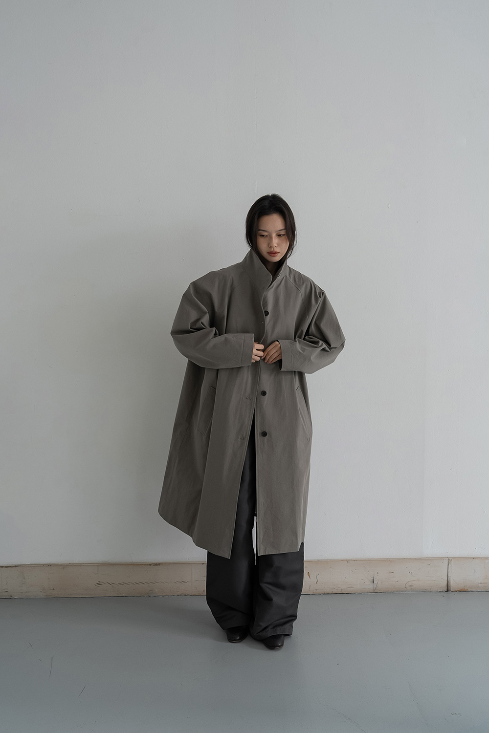 drop trench coat | OHOTORO