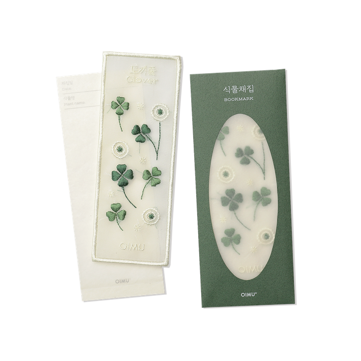 Plant collecting bookmark _ clover