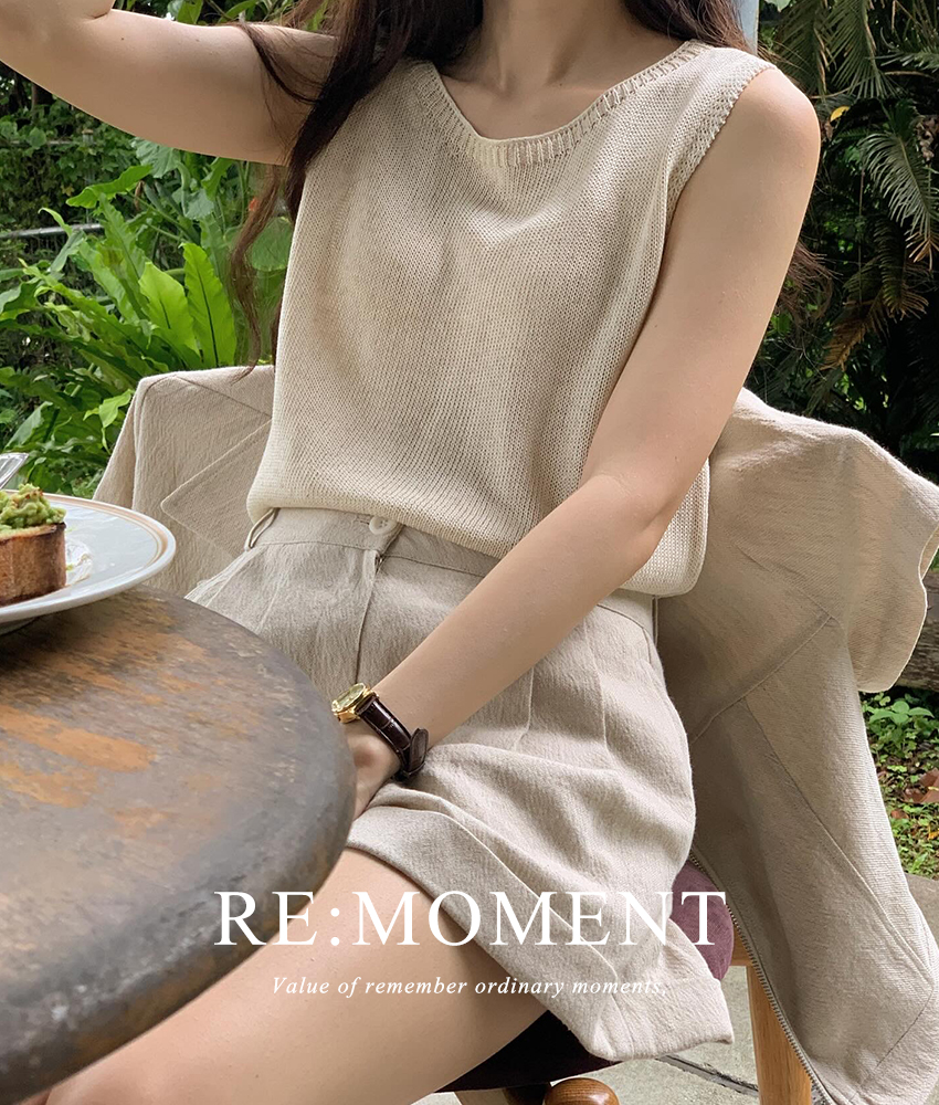 [RE:MOMENT / It takes more than 10 days] Made. Nose linen sleeveless 3 colors!