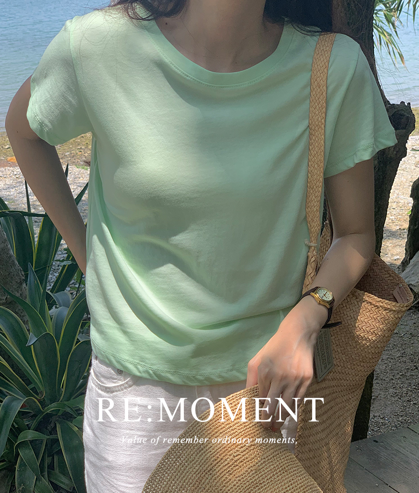 [RE:MOMENT/Sent on the same day except for white] made. LEAD SUPIMA Cotton Short-Sleeved T-shirt 4 colors!