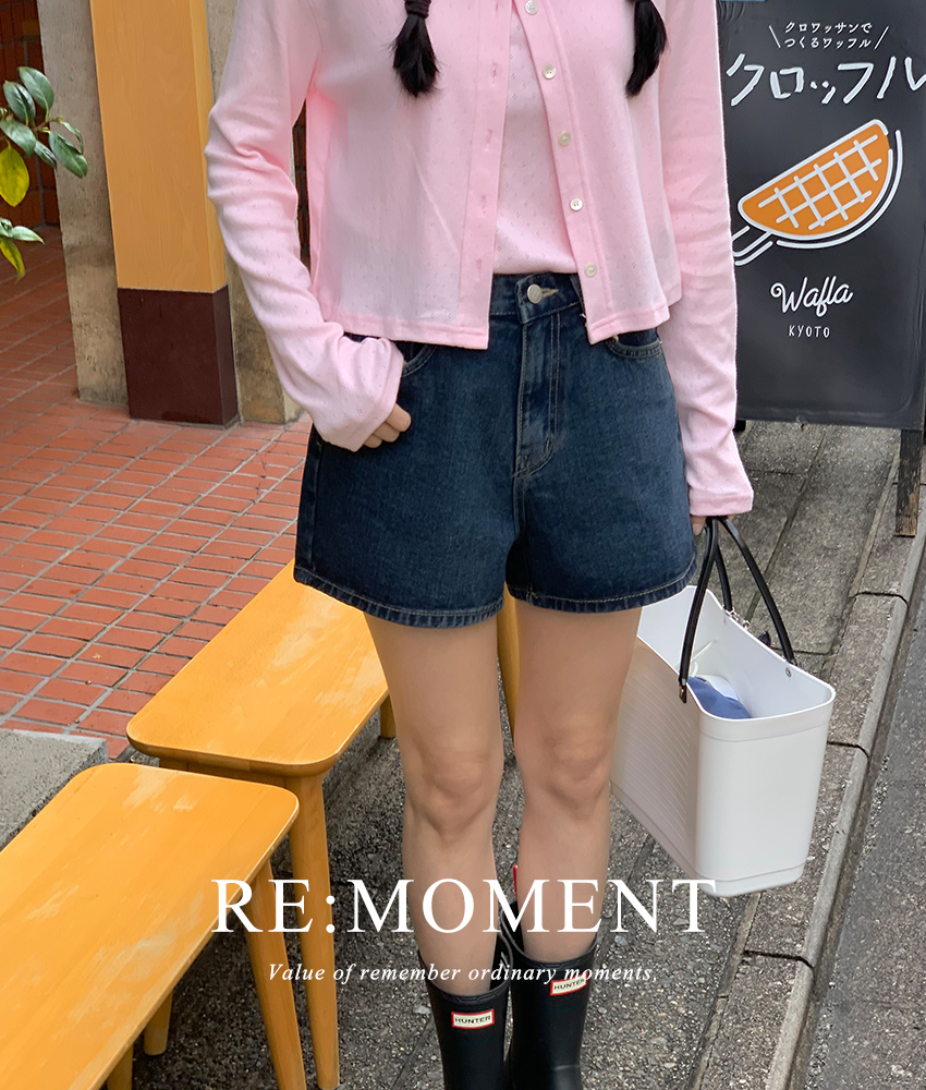 [RE:MOMENT / Same-day delivery except for dark blue m] Made. Weather denim shorts Navy blue 2 colors!