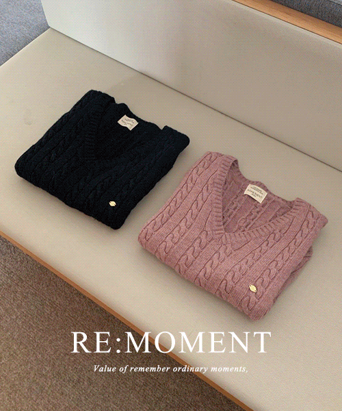 [RE:Moment/Red same-day delivery] Made. Minit Cable Knit Vest 5 colors!