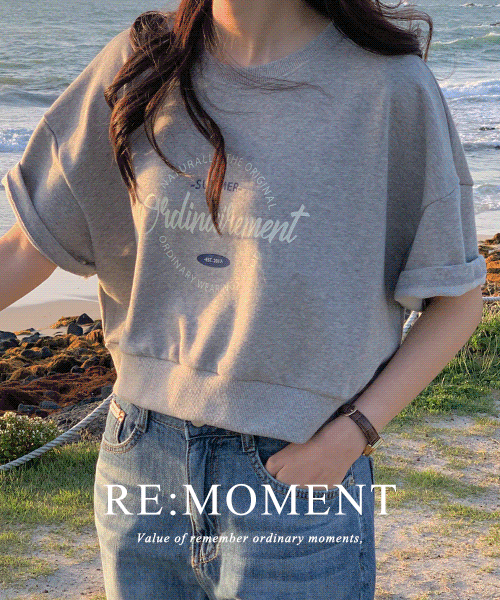 [RE:MOMENT/Same-day delivery] Made. Fuzzy cropped short-sleeved sweatshirt 2 colors!