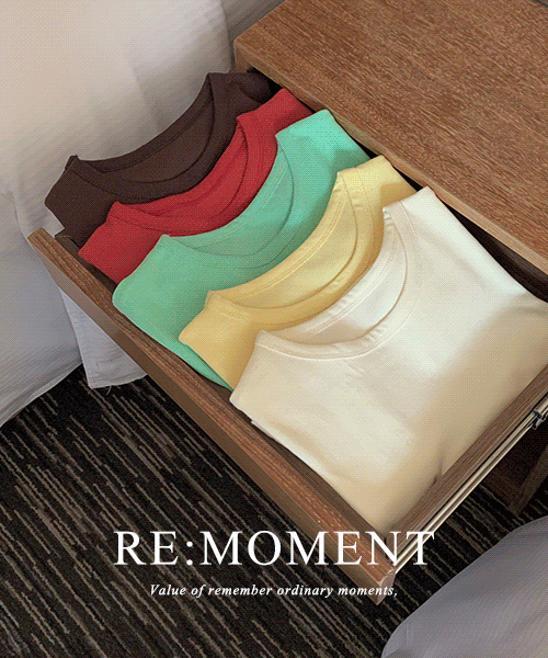 [RE:MOMENT/当日発送] made.バイン リブ シングル Tシャツ 5color!