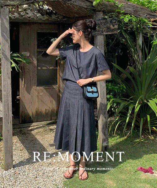 [RE:MOMENT/Same-day delivery] made. Ut non-paid raw material pleats skirt