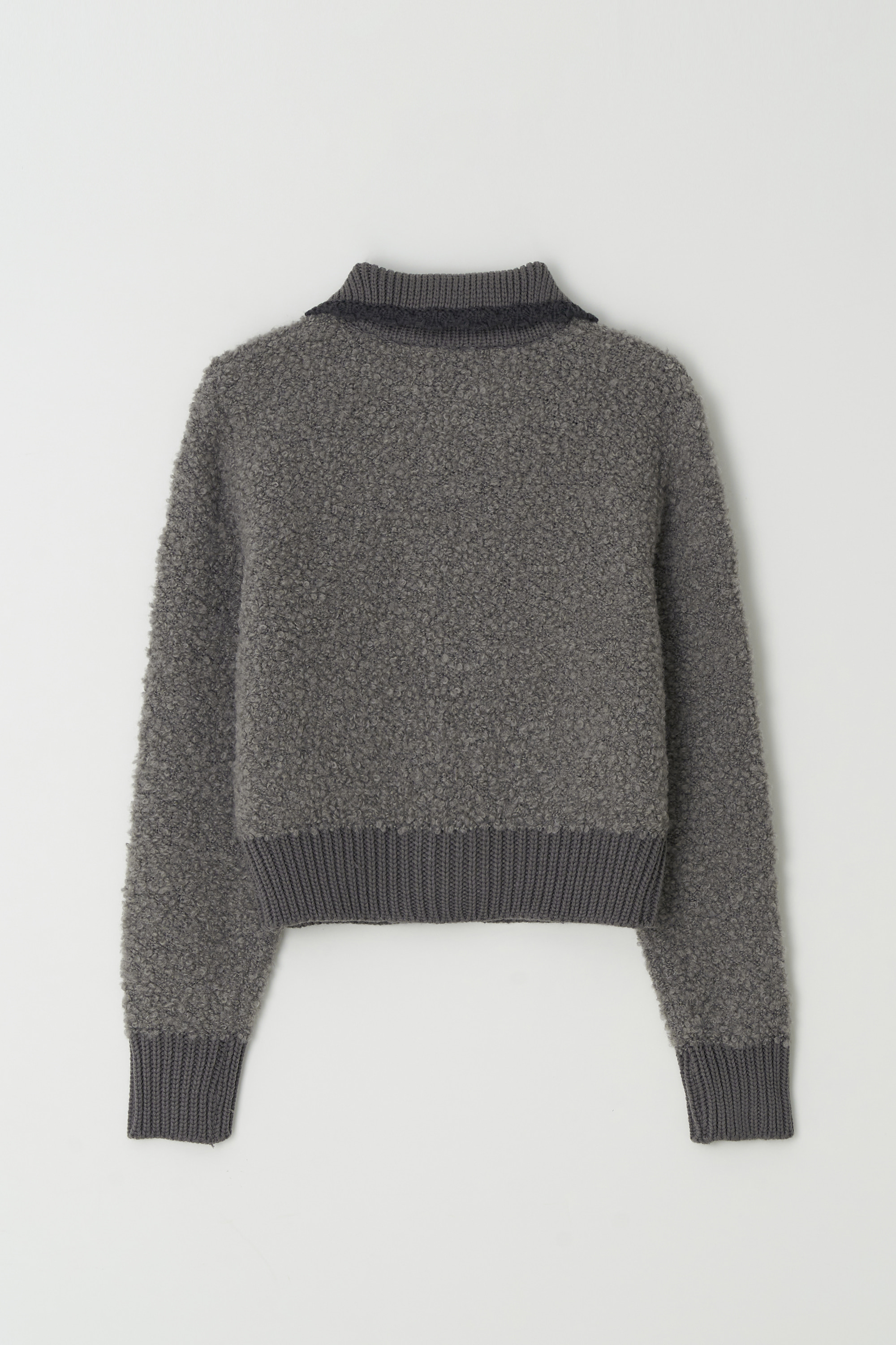 fluffy knit cardigan (gray)