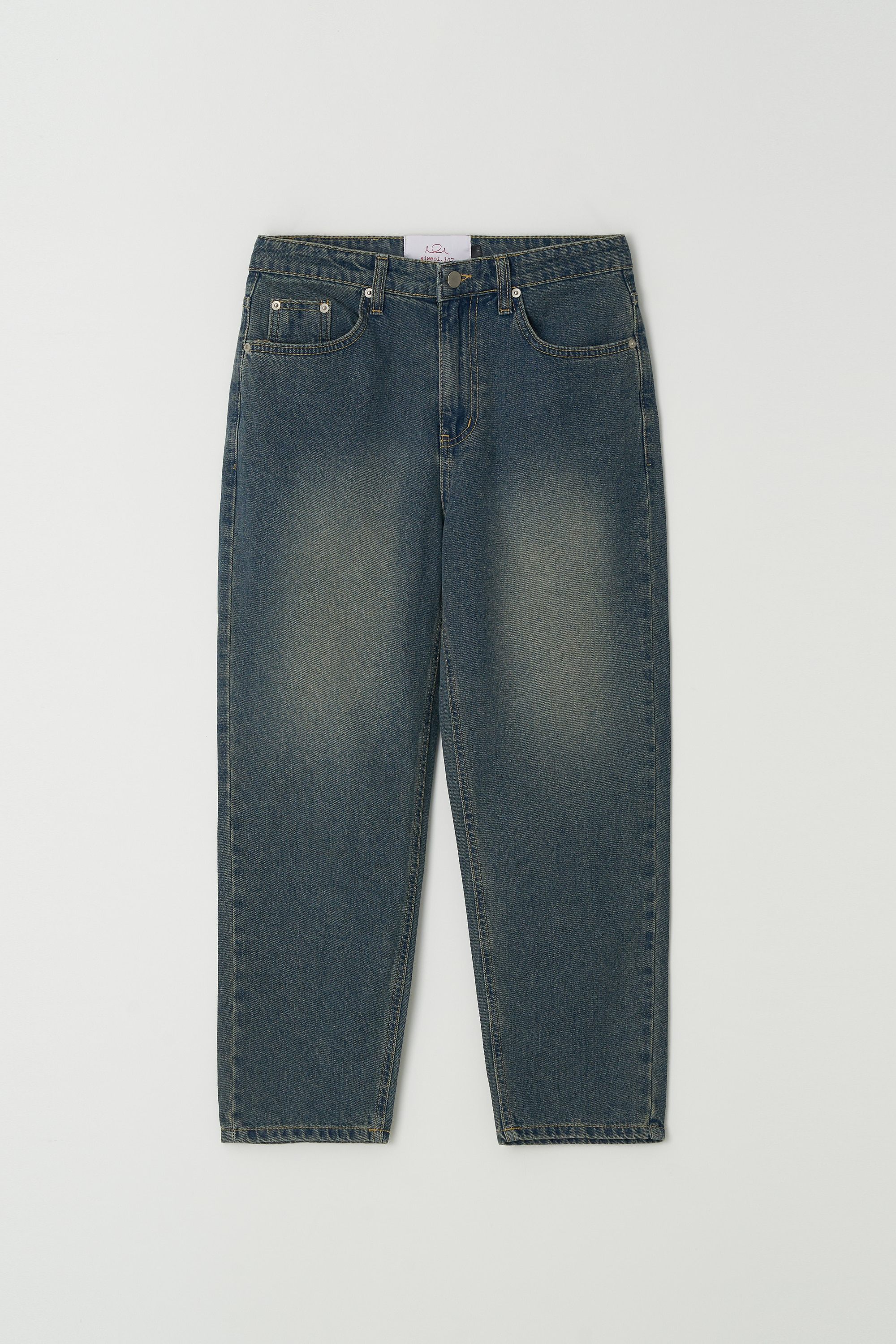 mum crop denim pants (vintage blue)