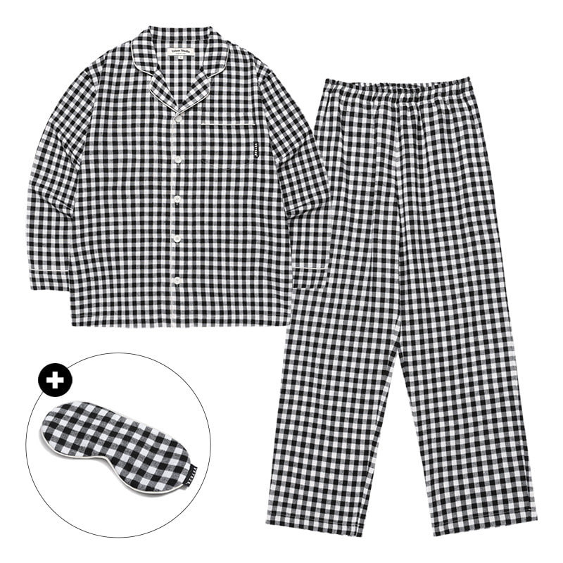 [수면안대 증정]Chood Pajamas Set (black)