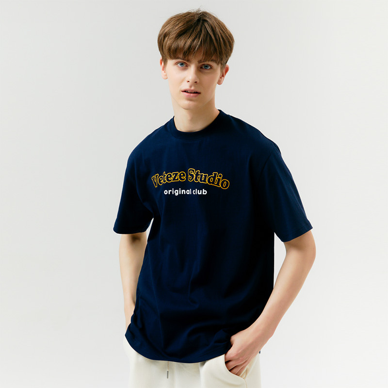 Big Studio Half T-shirts (navy)