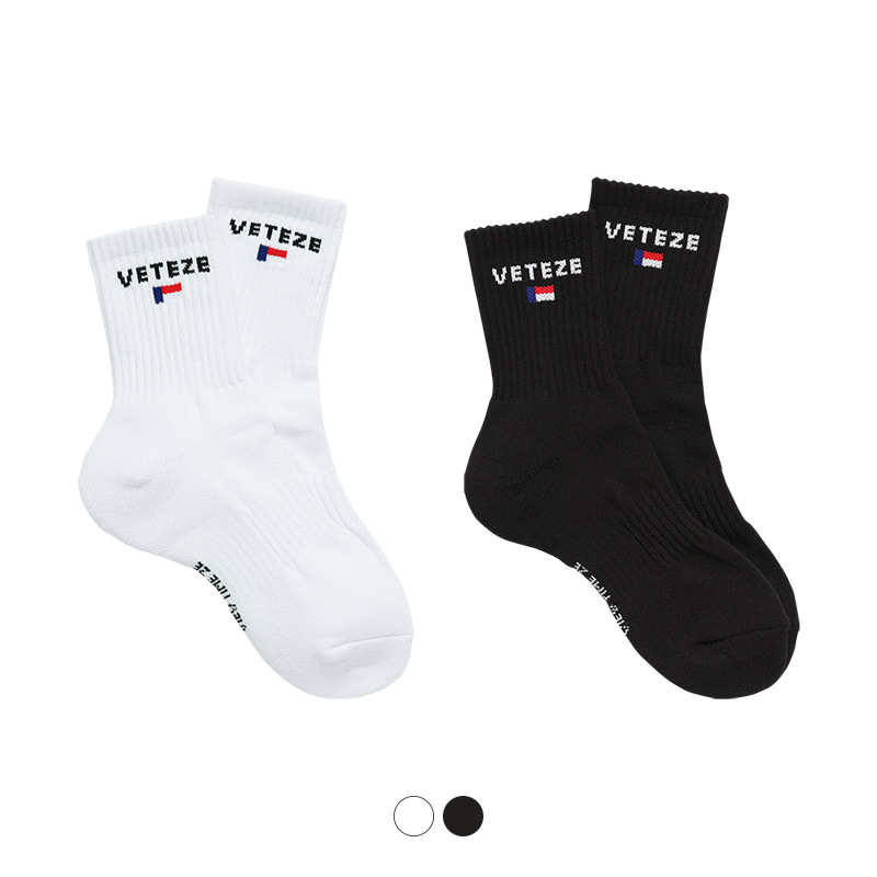 [2PACK]Signature Cotton Socks (2color)